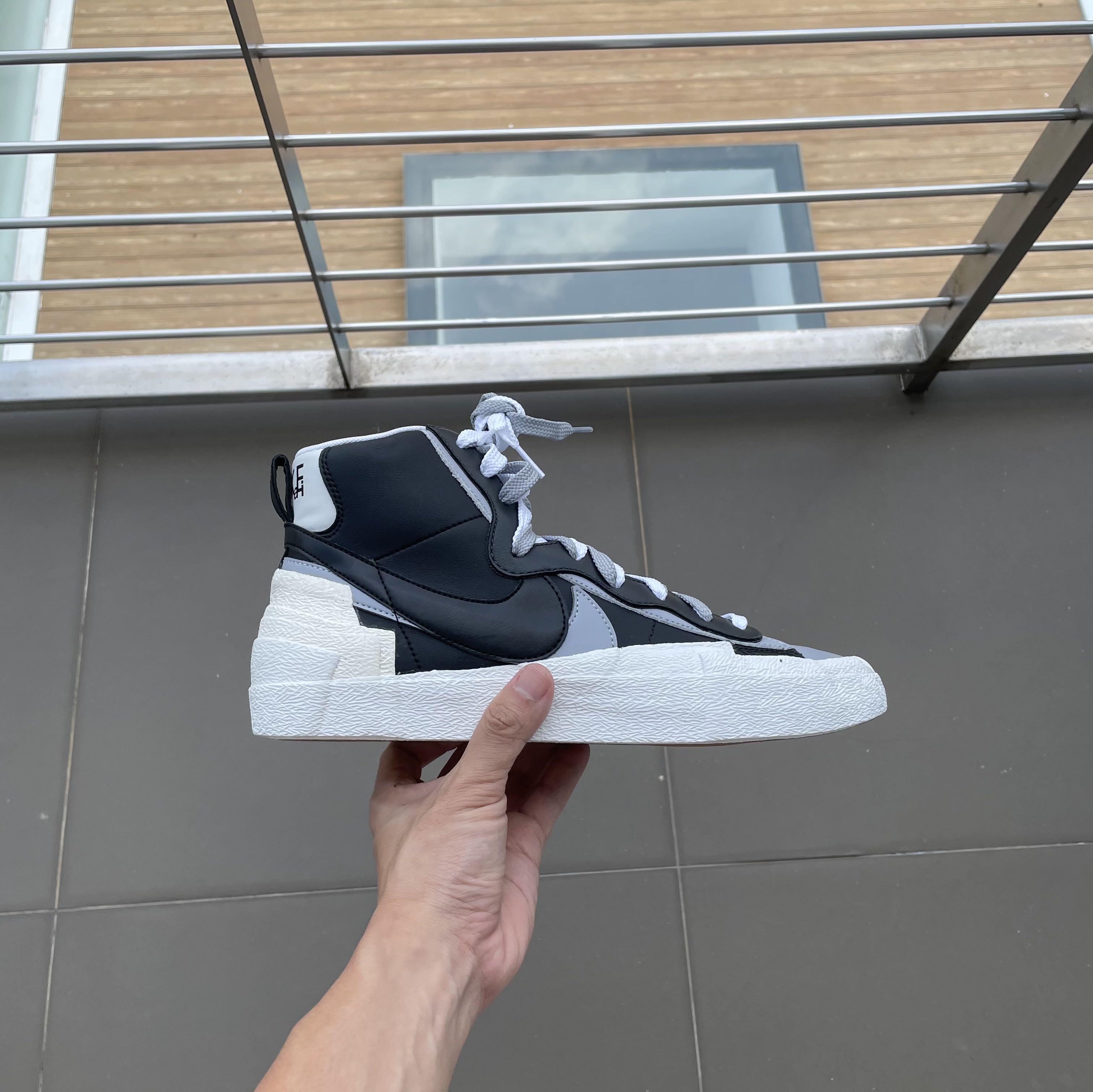 nike x sacai blazer on feet