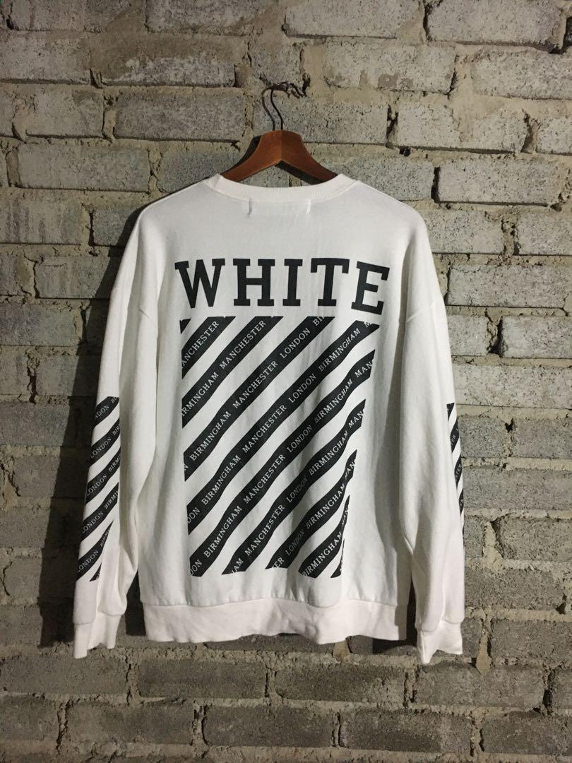 Off white sweatshirt Men s Fashion Tops Sets Tshirts Polo