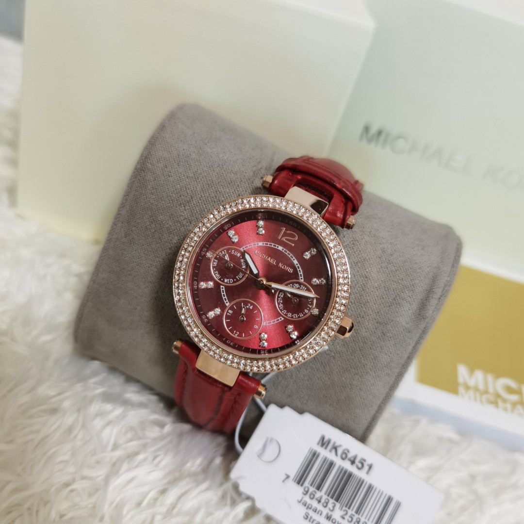 Michael kors watch red strap new arrivals