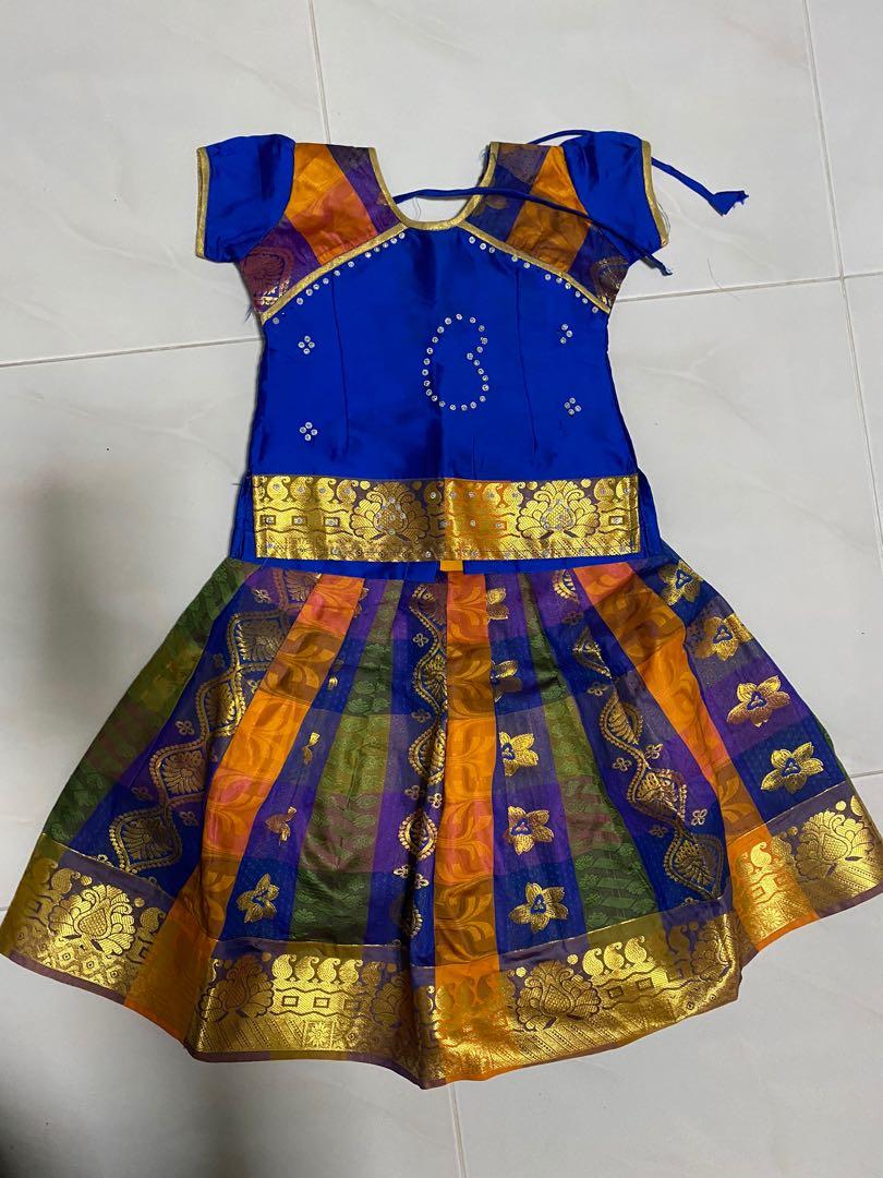 Pattu pavadai for 1 year baby clearance