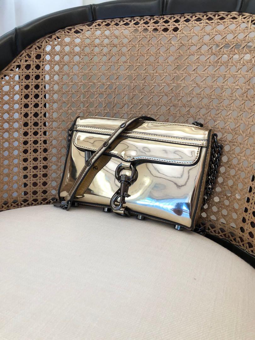 Rebecca Minkoff Gold Mirror Mini MAC Women s Fashion Bags