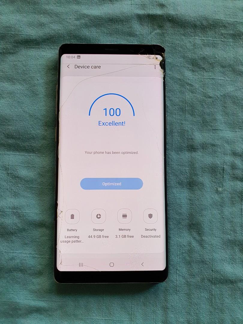 SAMSUNG GALAXY NOTE 8 basag upper side, Mobile Phones & Gadgets, Mobile ...
