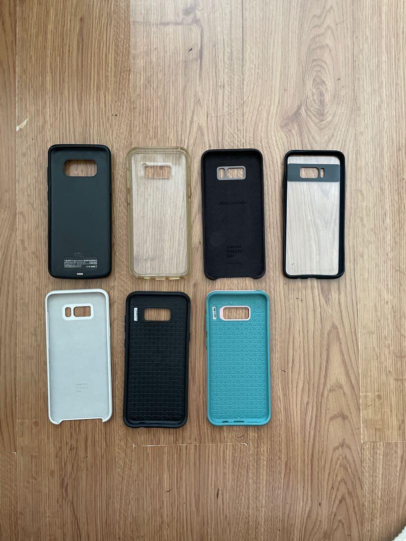 Samsung S8 Plus original cases (Category: Cases & Sleeves) located in Quezon City. Submitted by _bellec (Listing ID 1079198430, Image 2). Description: Used Samsung S8+ cases All in good condition Baseus charging case black - SOLD Otterbox glitter clear symmetry case - SOLD Samsung Alcantara suede case black - 300 Black/clear case - SOLD Samsung silicone case white - 300 Otterbox Rose Gold Symmetry - SOLD Otterbox Symmetry pink/teal green - SOLD.