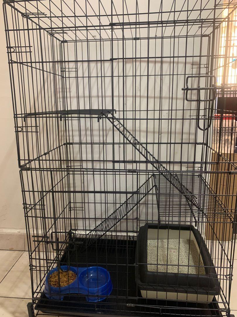 Sangkar kucing / cat cage, Pet Supplies, Pet Accessories on Carousell