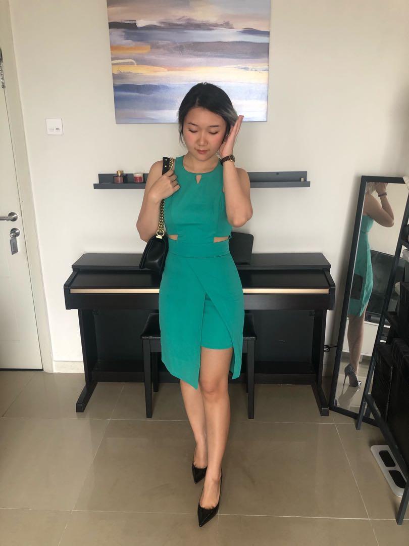 Sexy Dress Pesta Hijau Green Tosca Baju 