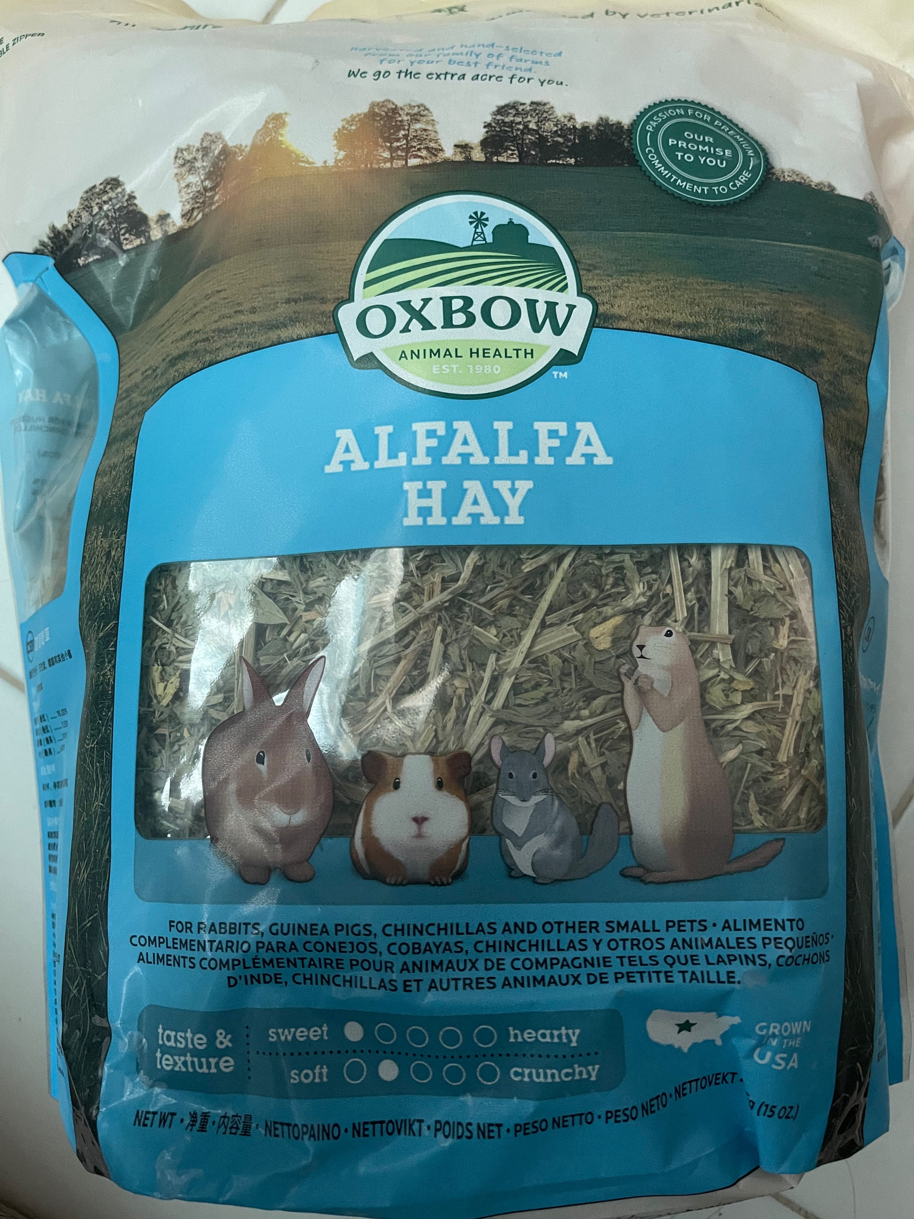 Small Animal Oxbow Alfalfa Hay Pet Supplies Pet Food on Carousell