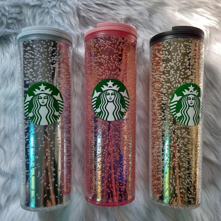 Starbucks Holiday 2020 16oz Gold Multi Bubble Hot Tumbler Cup