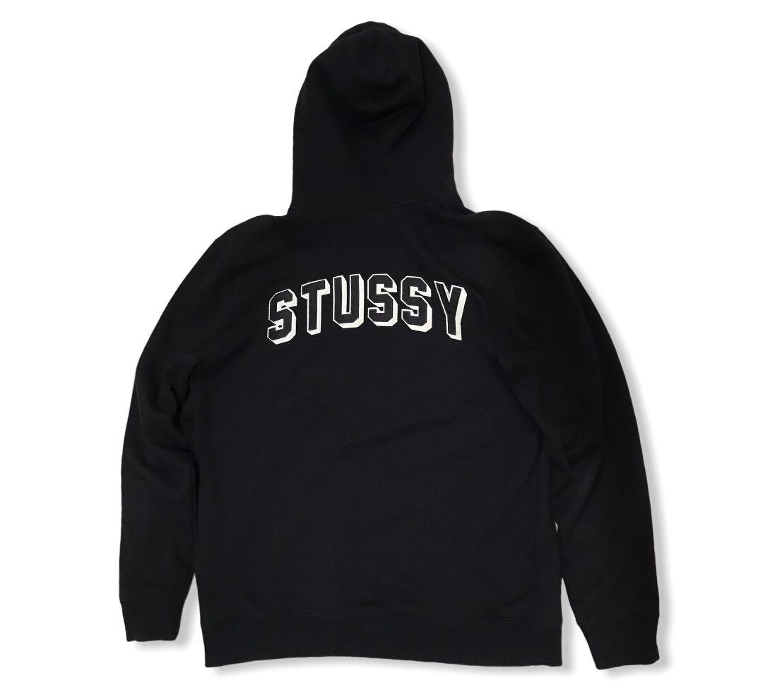 STUSSY ARCH APPLIQUE HOODIE Fesyen Pria Pakaian Baju Luaran di