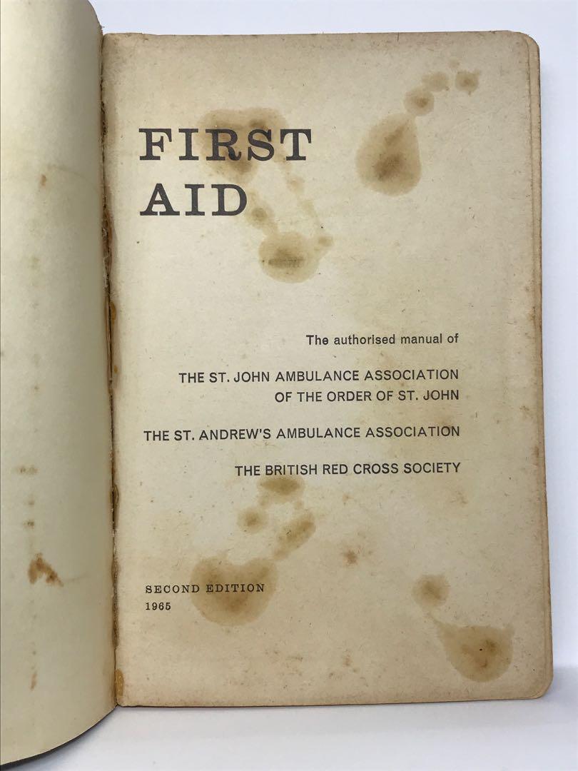The ST JOHN AMBULANCE ASSOCIATION FIRST AID MANUAL 1965, Hobbies & Toys ...