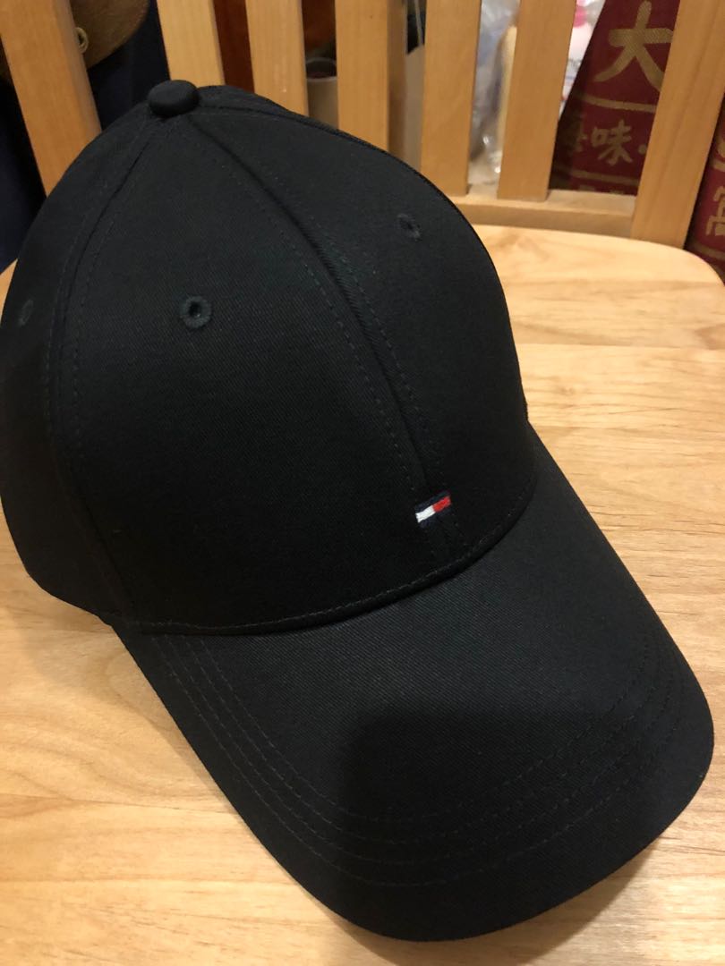 Tommy Hilfiger Classic Flag Baseball Black 棒球帽, 男裝, 手錶及配件, 棒球帽、帽-