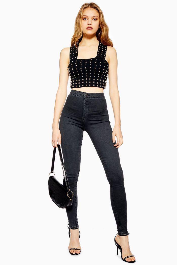 Topshop black discount joni jeans
