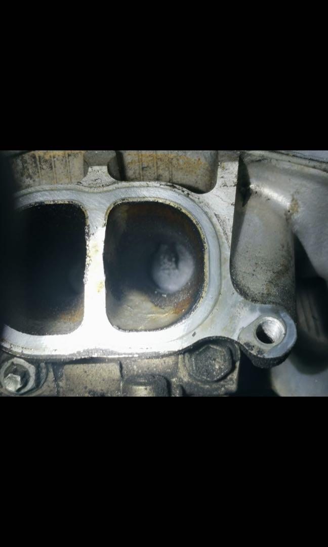 Walnut blasting to intake valve , cleaning of intake manifold and