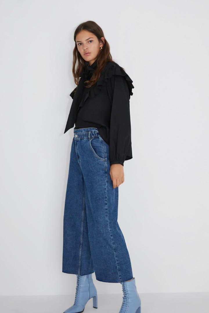 Zara raw hem jeans cheap