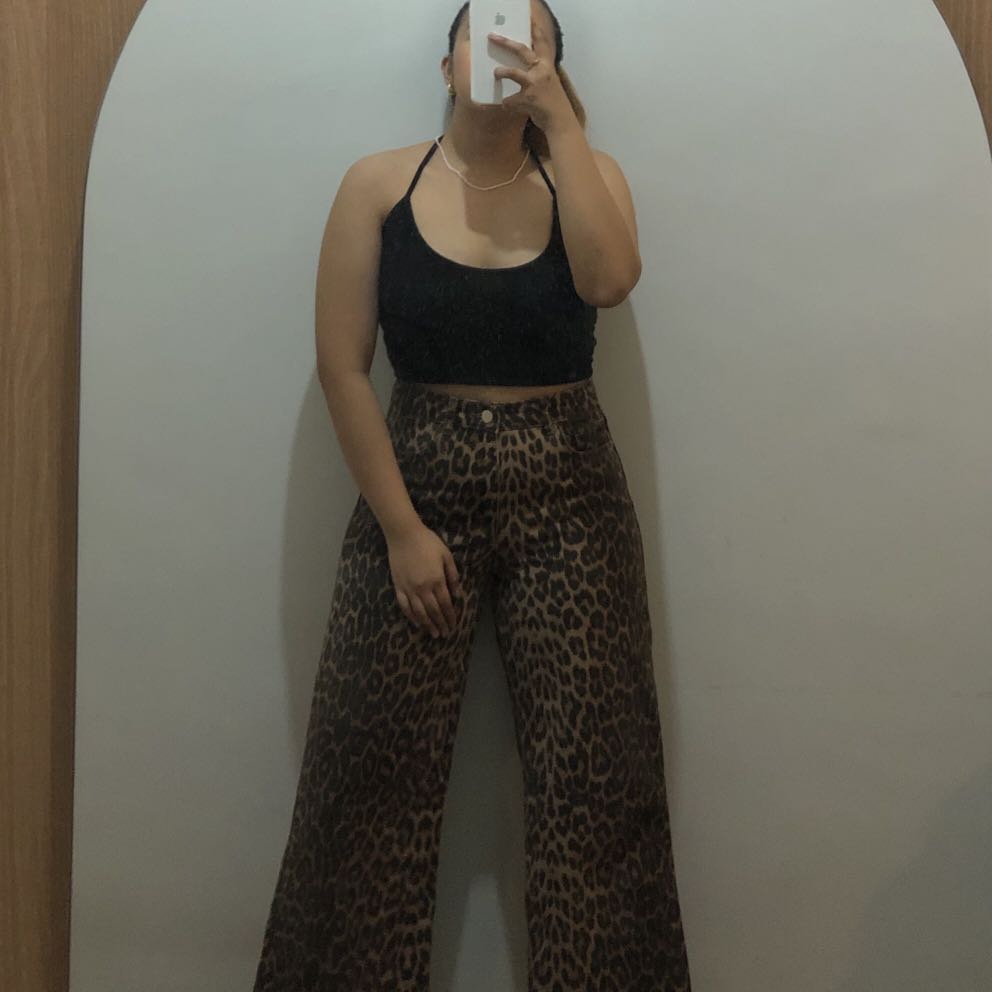 Leopard pants zara deals