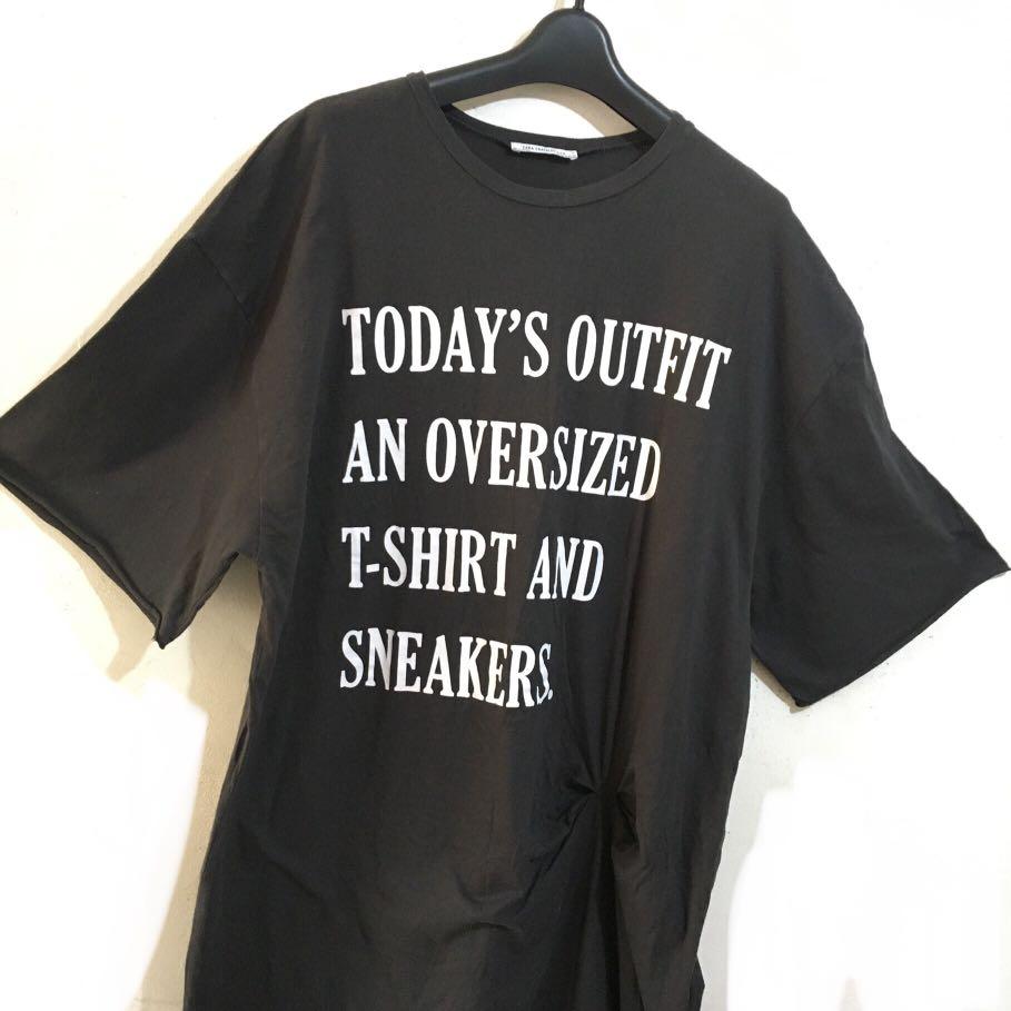 Zara today's outfit an oversized shirt shop and sneakers