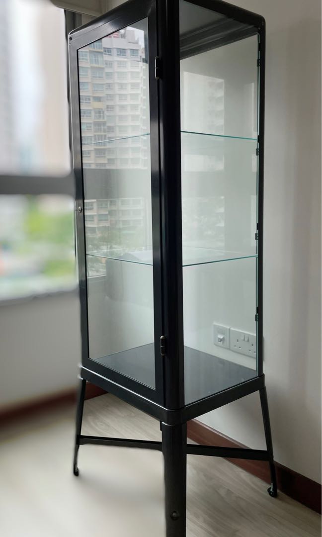 60 off ikea fabrikor glass door cabinet furniture home living furniture shelves cabinets racks on carousell