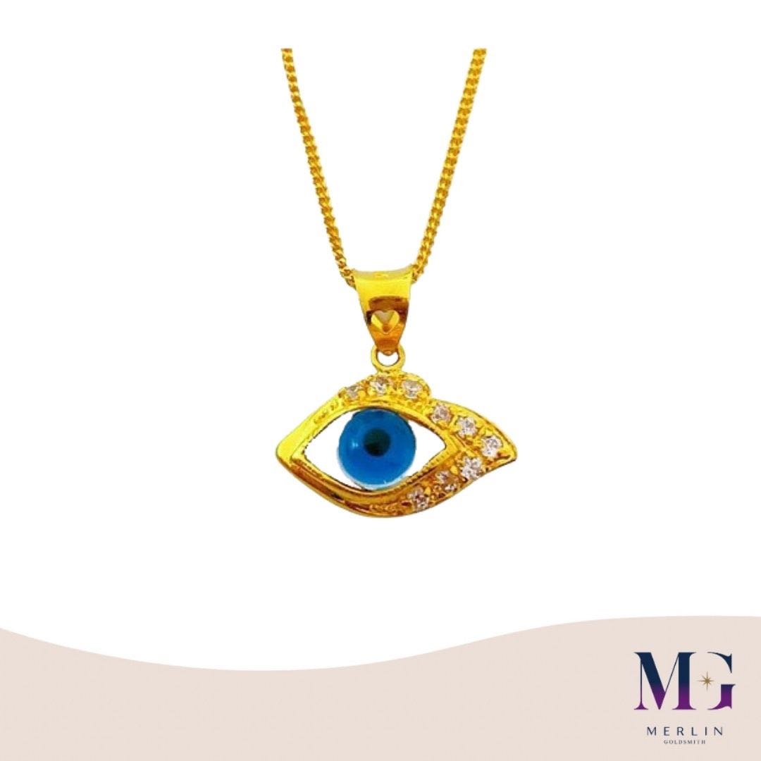 916 Gold Turkey Eye Pendant, Women's 