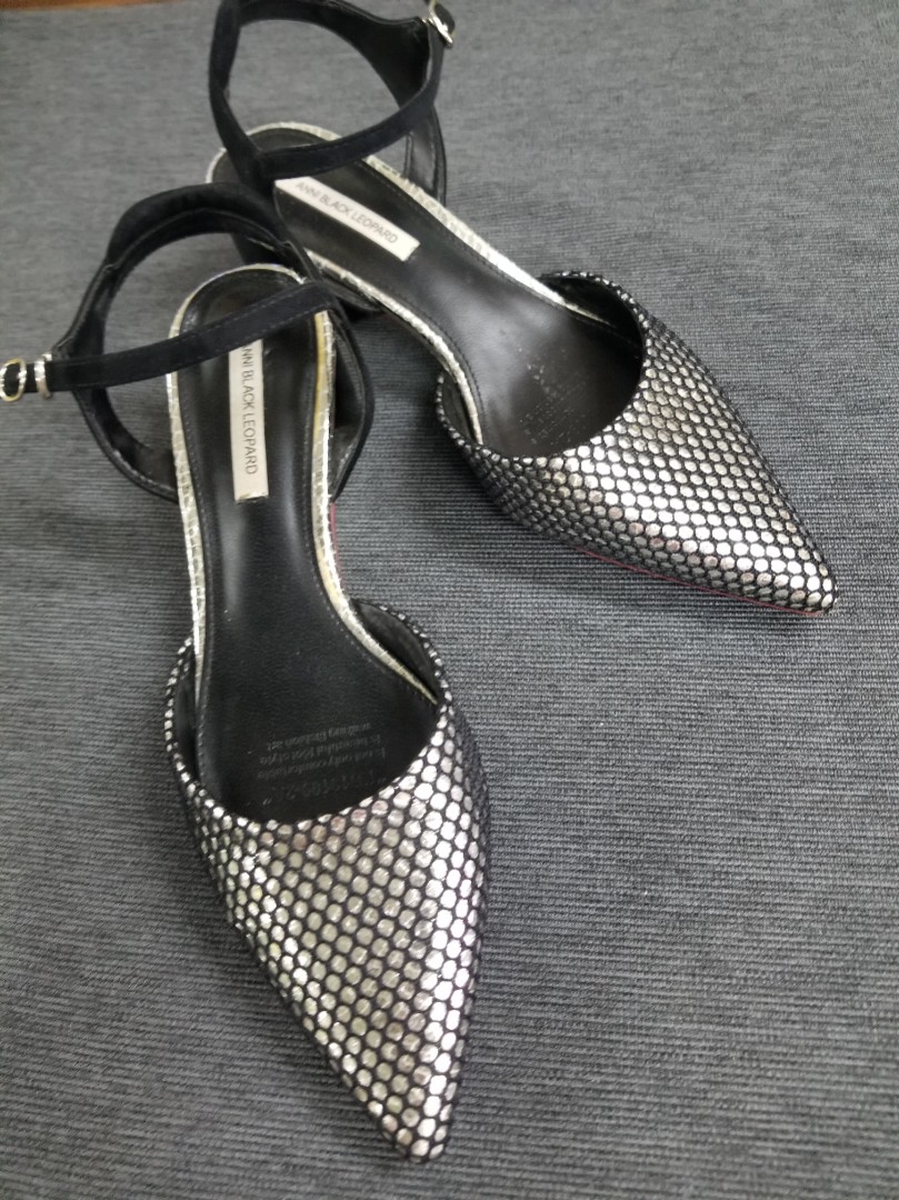 Anni black leopard shoes