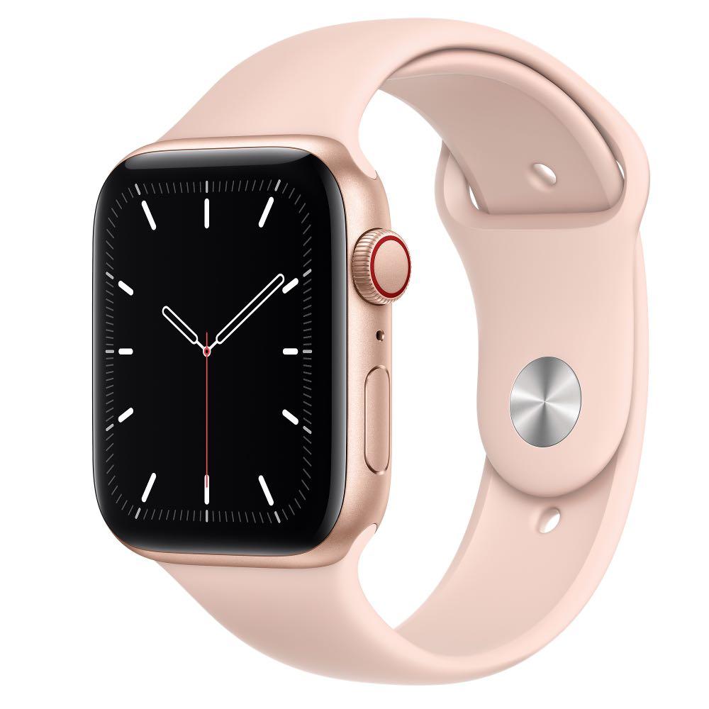 Apple Watch SE Gold Aluminium Case with Pink Sand Sport Band
