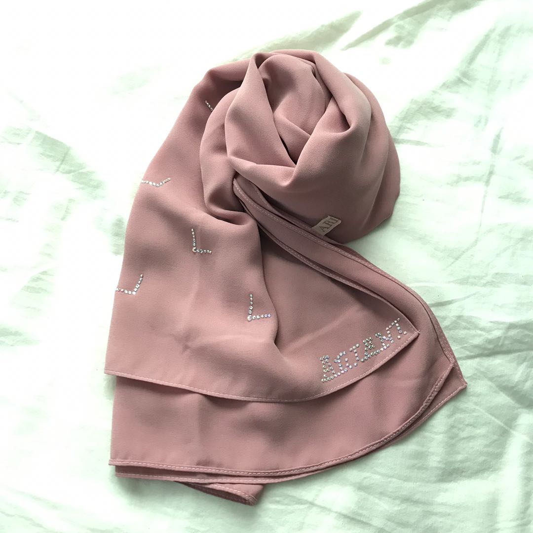 Authentic Ariani Plain Shawl Diamond Dusty Pink