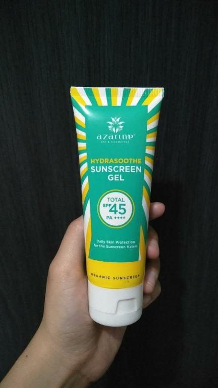 Azarine Hydrasoothe Sunscreen Gel Kesehatan Kecantikan Kulit Sabun Tubuh Di Carousell