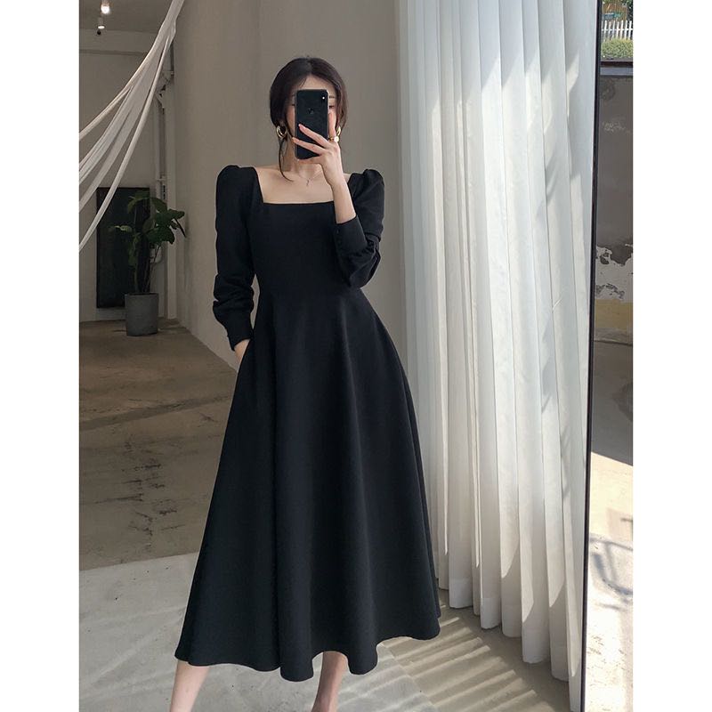 New Black Retro Dress Women Lace Chiffon Mini Dress Female High Street Sexy  Korean Fashion Dress Women Club Dress S Black : Amazon.co.uk: Fashion