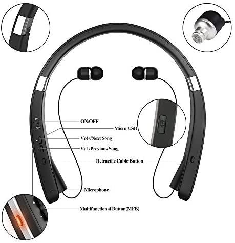 Bluetooth Headset Bluetooth Headphones KKY 992X LBell Wireless Neckband Design with Foldable Retractable Headset for X 8 7 Plus Samsung Galaxy Jet Black Audio Headphones Headsets on Carousell