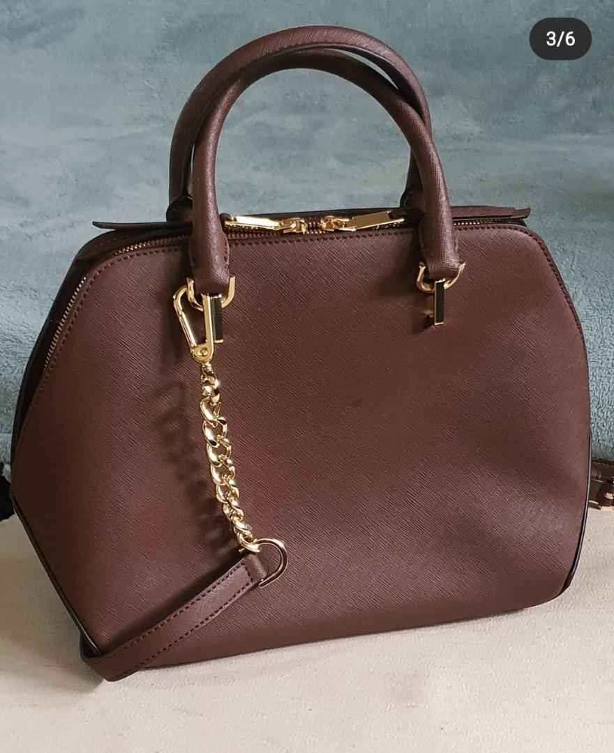 Calvin Klein Hayden Saffiano Satchel Two Way Bag or Crossbody Bag