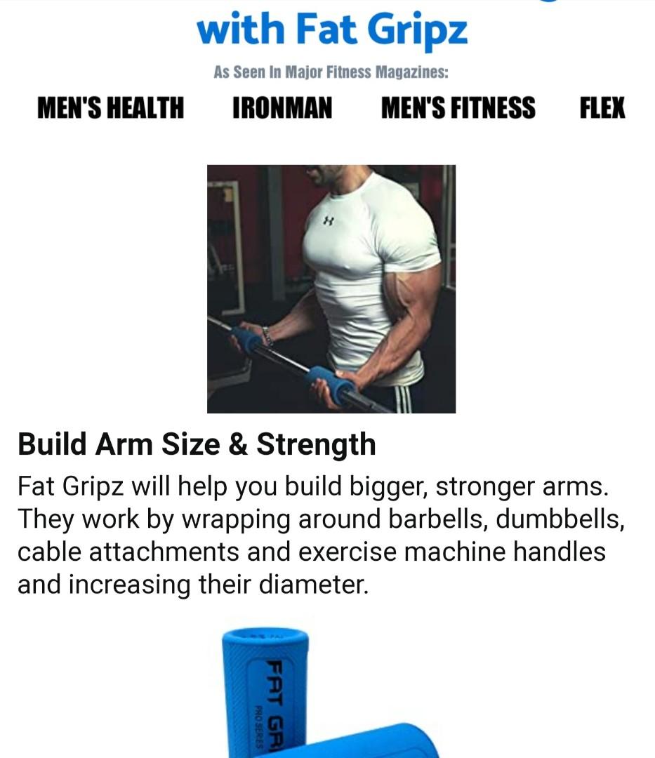 fat gripz for barbell, dumb bell, etc, Sports Equipment, Exercise