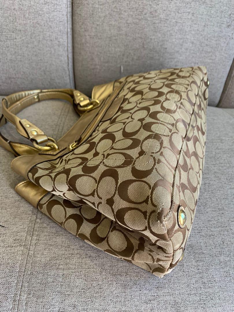 Gold coach bag top