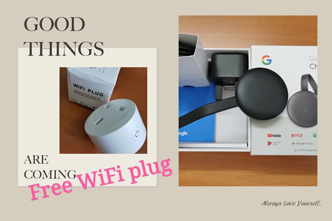 Google Chromecast 3 UK plug free WiFi plug