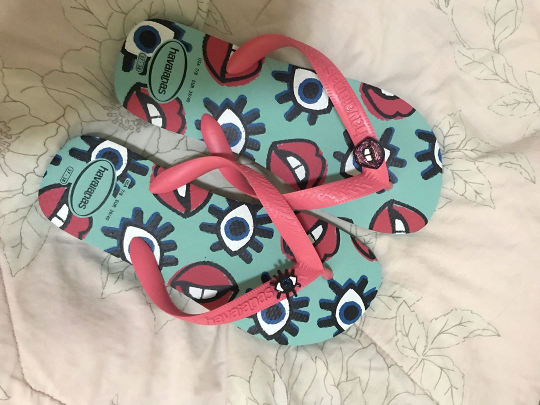 Havaianas top fun ice blue slippers Women s Fashion Footwear Slippers and slides on Carousell