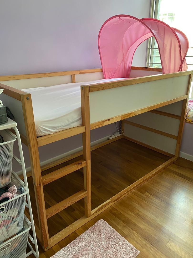 Ikea Kura Reversible Kids Double Decker Bunk Bed Babies Kids Baby Nursery Kids Furniture Childrens Beds On Carousell