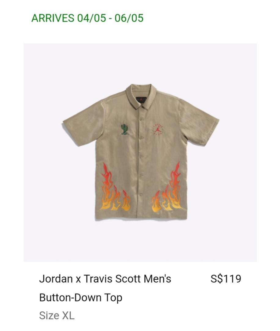 Jordan × Travis Scott Button Down Top XL