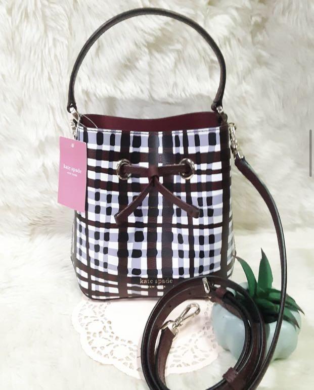 Eva city plaid small bucket best sale