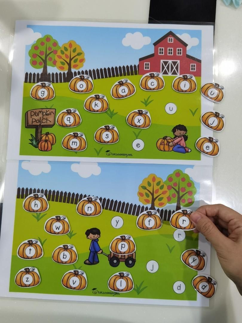 Kids Alphabet Matching Game Busy Book Quiet Book Books Stationery Children S Books On Carousell