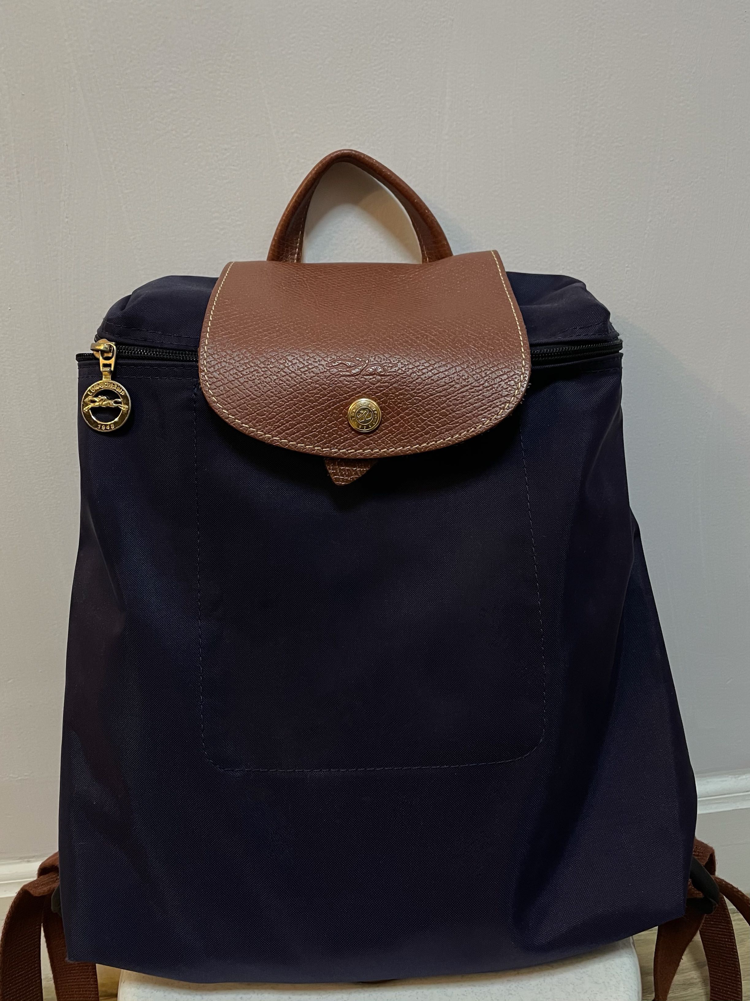 longchamp backpack size