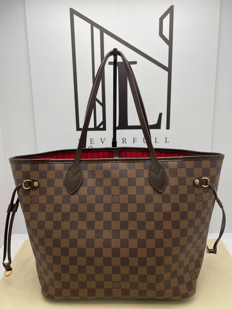 Louis Vuitton Neo Neverfull Damier Ebene MM Rose Ballerine Lining - US