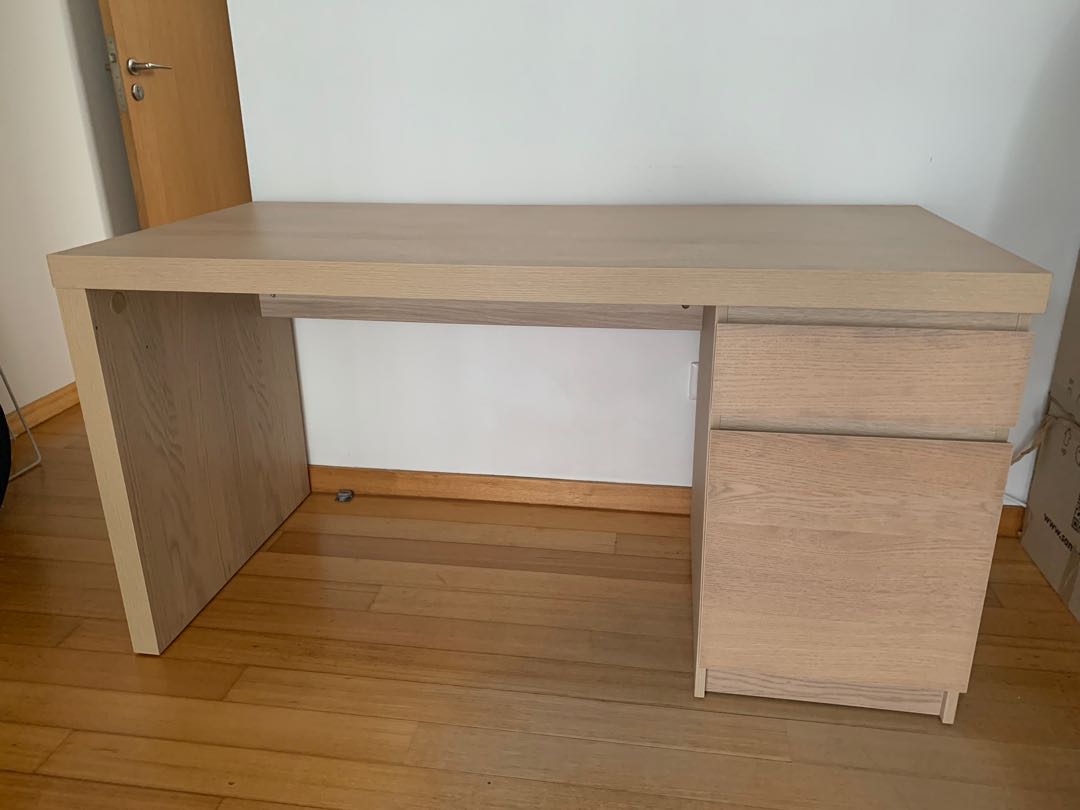 MALM desk (ikea) with free chair, Furniture & Home Living, Furniture