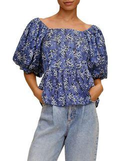 NWT Mango Puff Sleeve Blouse - Size M Euro/S US NWT Mango Puff Sleeve Blouse - Size M Euro/S US