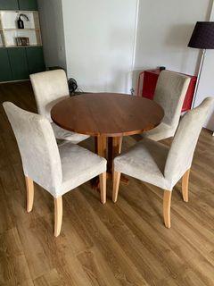 Meja Makan Jati IKEA Kursi Henriksdal Dining Table Round
