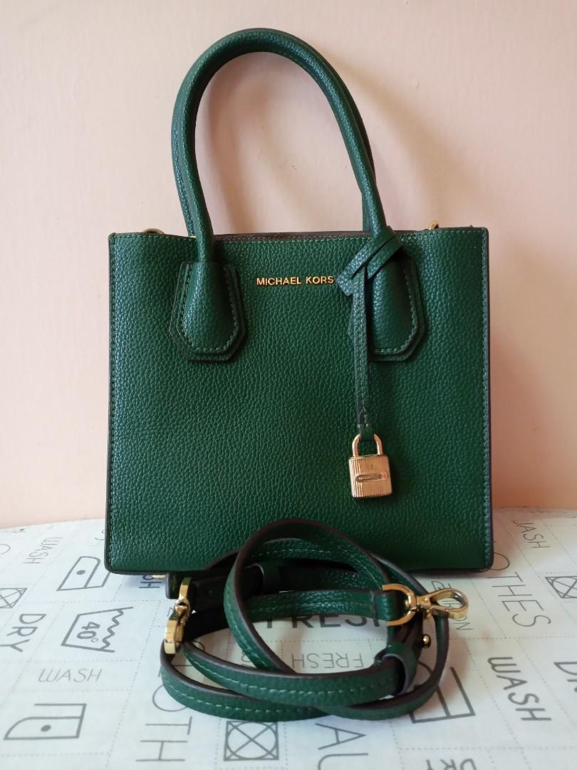 Michael Kors Mercer (Petite)- Emerald Green Leather Handbag, Women's  Fashion, Bags & Wallets, Purses & Pouches on Carousell