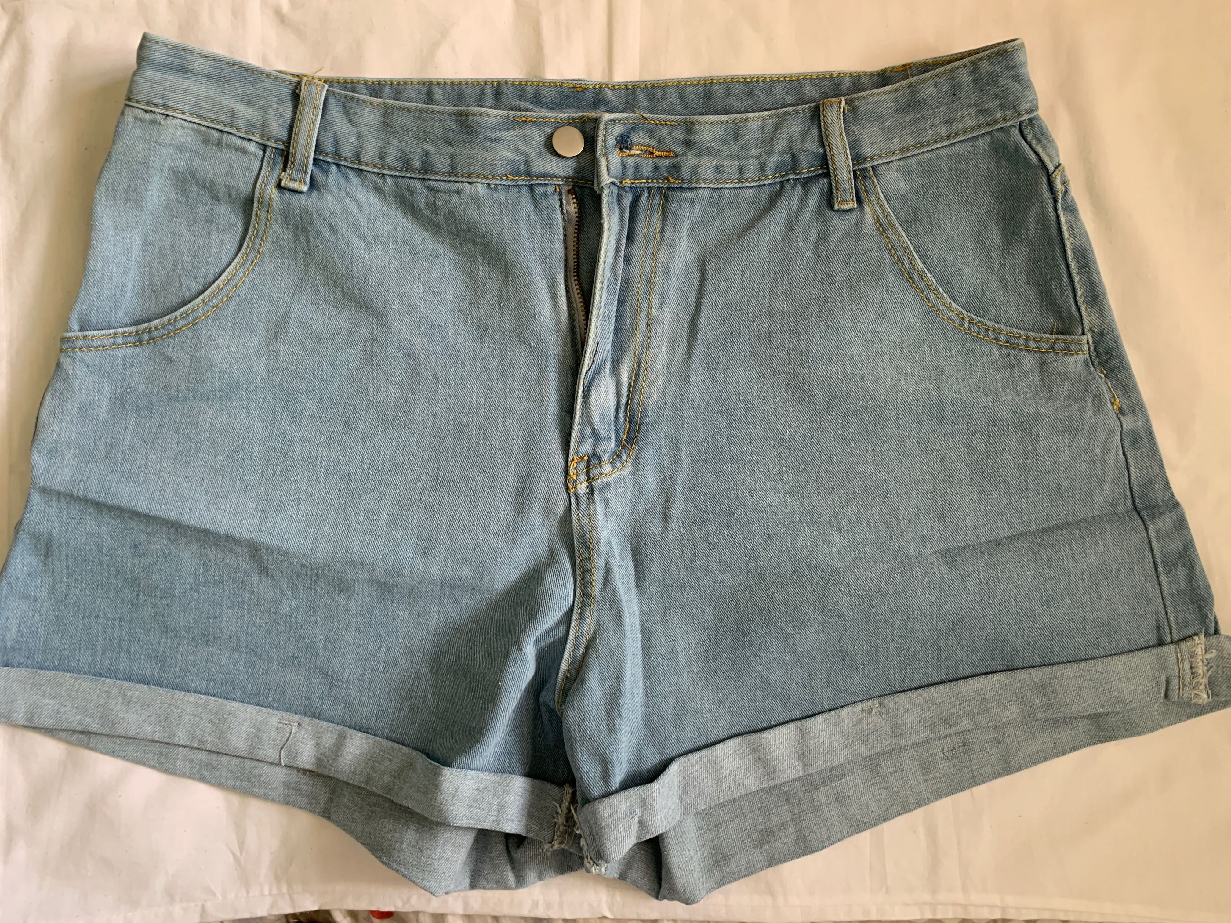 new plus size shein denim shorts, Women 