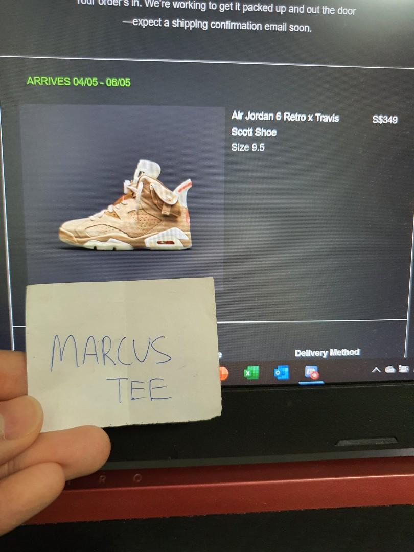 Nike Air Jordan 6 Retro Travis Scott British Khaki Men s Fashion