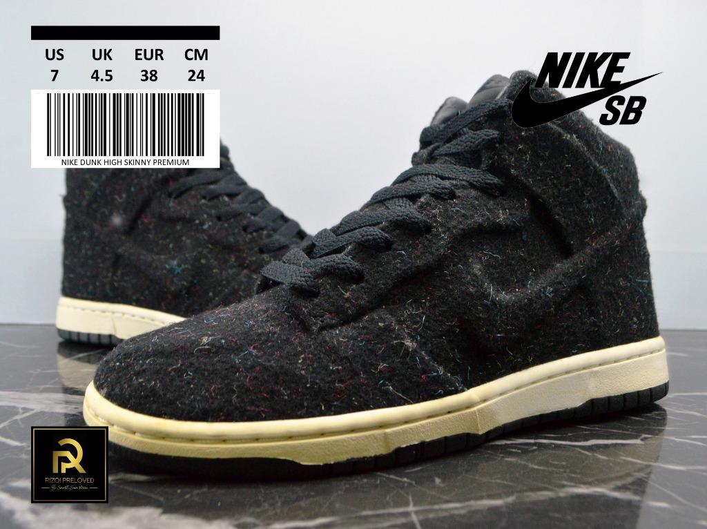 Nike dunk high skinny black cheap
