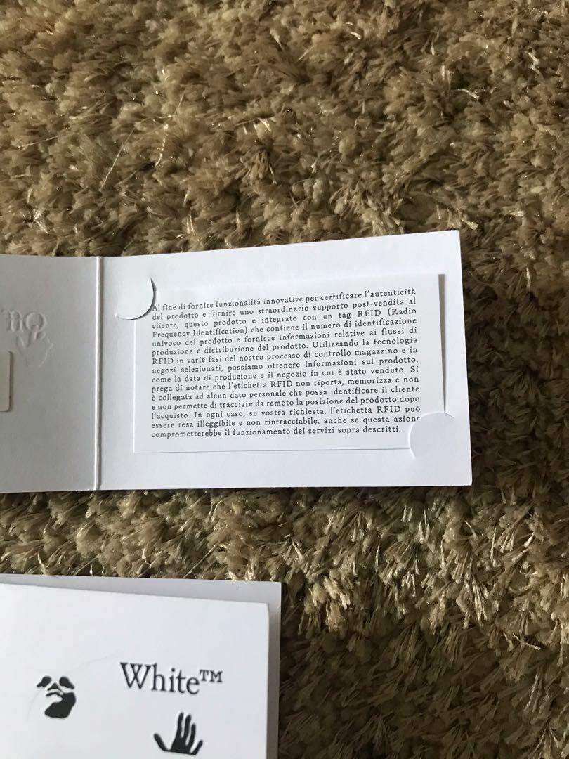 off white card label tag off white asli book card off white booklet  authentic stok ada 6