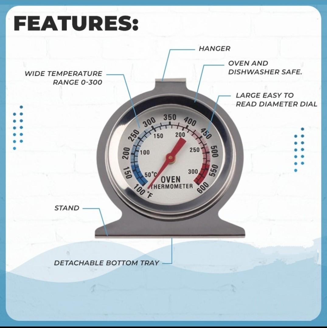 Oven Thermometer - Kitchen Thermometer Gauge (Category: Bakeware) located in Quezon City. Submitted by maica.store (Listing ID 1084825064, Image 2). Description: Pickup Location: Brighton 6, Lancaster New City, General Trias, Cavite. Features: • Ergonomic Design • Detachable bottom tray • Durable • High Quality • Easy to use • 100% Food Grade materials • 100% brand new and high quality • Wide temperature range 0-300 • Durable Premium grade stainl
