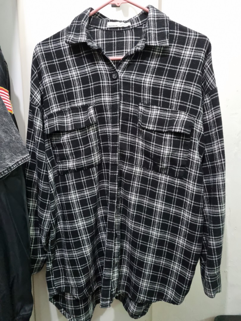 Pull & Bear Female Flannel Shirt, Women's Fashion, Tops, Shirts on