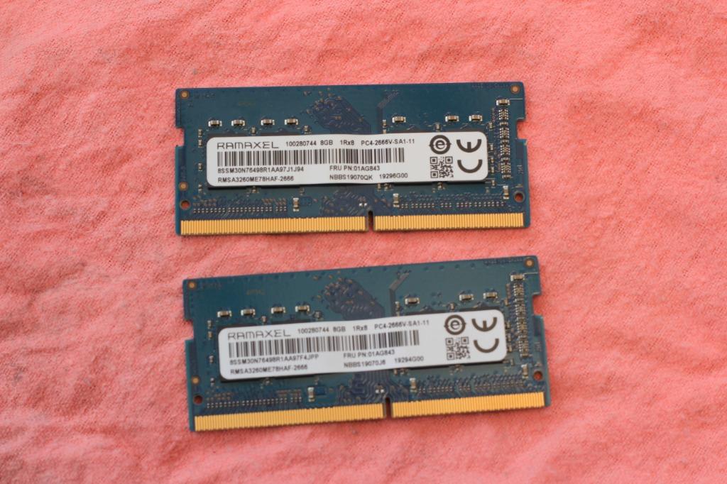 RAMAXEL 8GB RAM DDR 4 266 Mhz 2 pieces, Computers & Tech, Parts ...