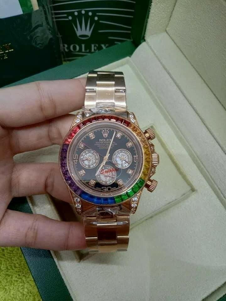 ROLEX RAINBOW DAYTONA MEN LUXURY WATCH (Category: Luxury Watches) located in Valenzuela. Submitted by peanutsonlineshop (Listing ID 1084879802, Image 3). Description: WE SHIP ABROAD✈️ CAN SEND PROOF OF TRANSACTIONS‼️ PAWNABLE ON SELECTED PAWNSHOP‼️ AUTOMATIC‼️ COMPLETE INCLUSION‼️ SAPPHIRE GLASS ‼️ NOT OEM WATCH‼️.